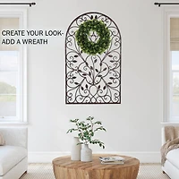 Hastings Home 49" Iron Arched Window Panel Wall Décor