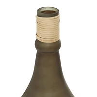 The Novogratz 20" Black Glass Contemporary Vase