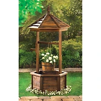 44.12" Rustic Wishing Well Planter