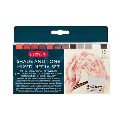 Derwent 12 Color Shade & Tone Mixed Media Set