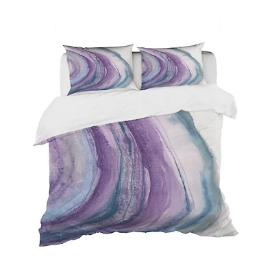 Designart 'Watercolor Geode I' Geometric Bedding Set