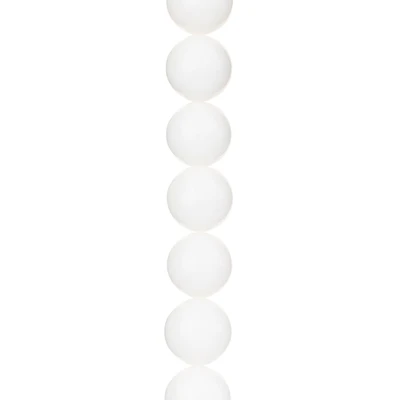 12 Pack: White Stone Round Beads, 12mm by Bead Landing™
