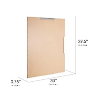 Brushed Brass/Chrome Metal Framed Beveled Edge Wall Mirror - 30" x 40"