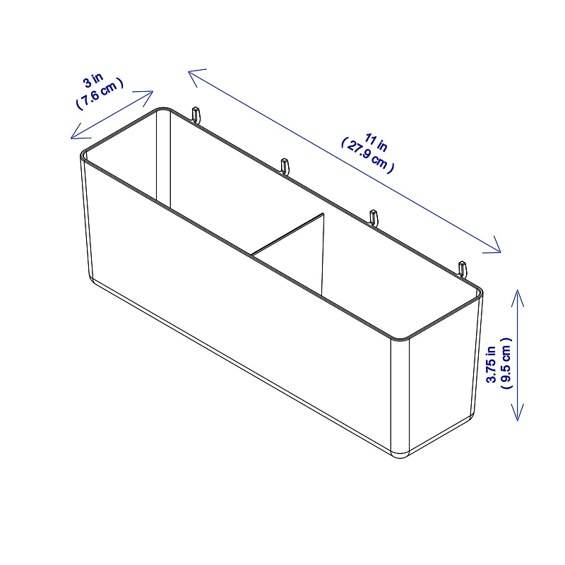Medium White Pegboard Storage Bin by Simply Tidy®