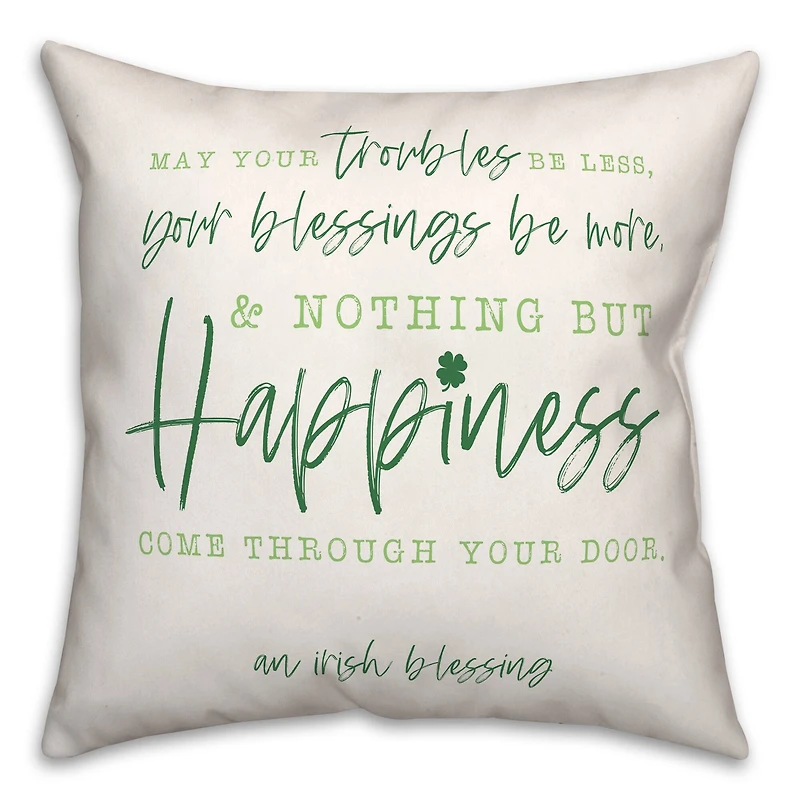 Irish Blessing Throw Pillow