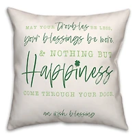 Irish Blessing Throw Pillow