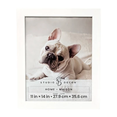 Home 11" x 14" White Flat Frame by Studio Décor®