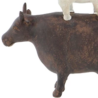 14" Brown Farmhouse Animal Sculpture