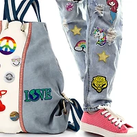 Gwen Studios Iron-On 2" Gold Star Patch, 2ct.