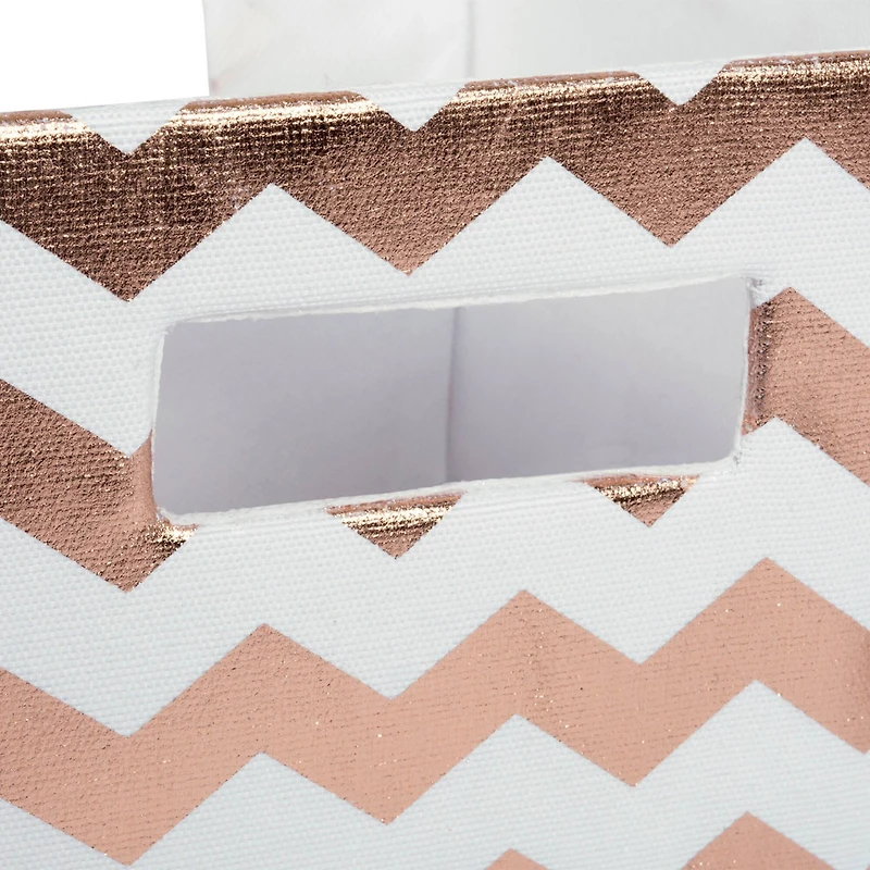 DII® 13" Trapezoid Polyester Chevron Storage Bin
