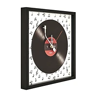 American Art Decor Framed Vinyl 15.75" x 15.75" Wall Clock 