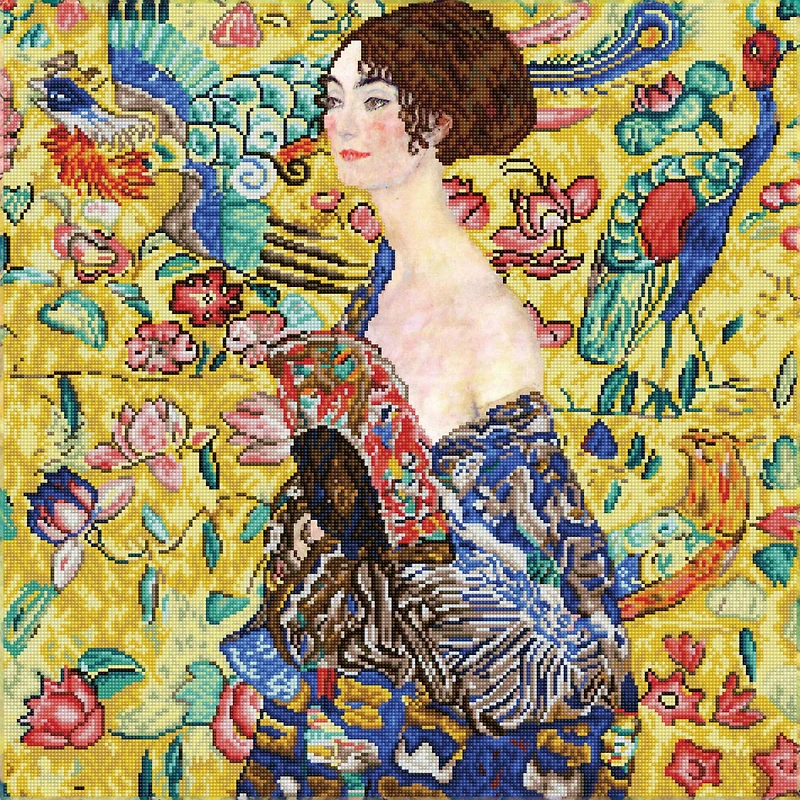 Diamond Dotz® Advanced Lady with Fan (après Klimt) Diamond Painting Kit