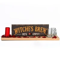 24" Halloween “Witches Brew" Wood Wall Sign