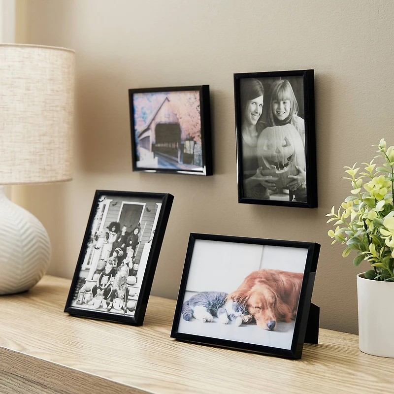 5 Pack Basics 5" x 7" Black Multipurpose Tabletop Frames by Studio Décor®