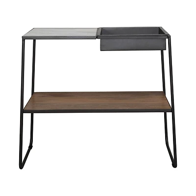 Hello Honey® 16'' Metal and White Marble Console Table