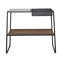 Hello Honey® 16'' Metal and White Marble Console Table