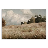 Stupell Industries Classic Cloudy Field Landscape Wall Plaque Art