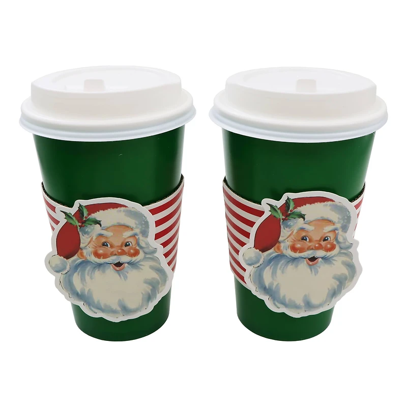 16oz. Santa Paper Cup Set by Celebrate It™