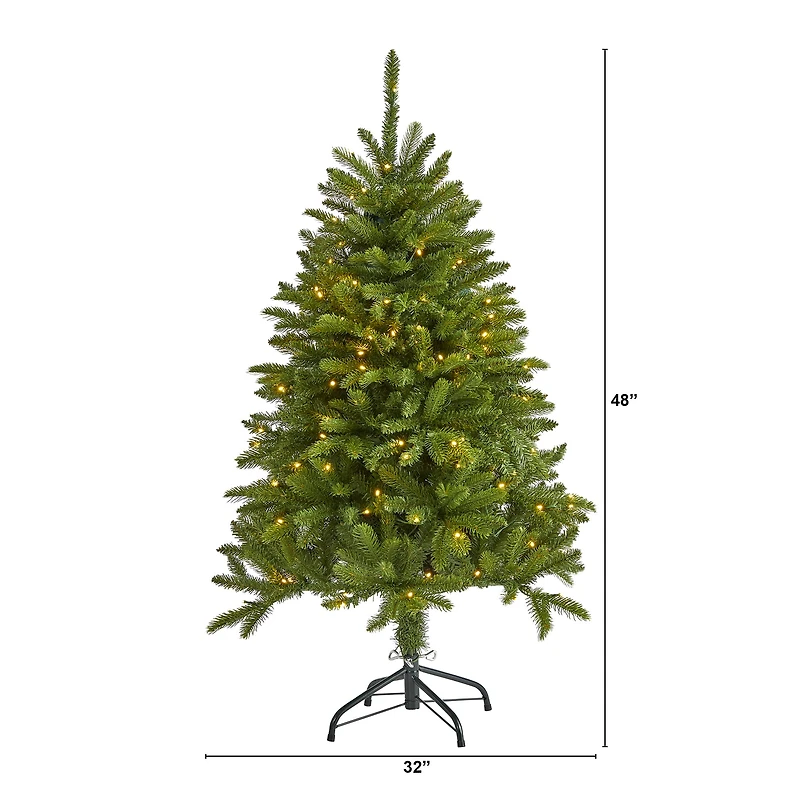 4ft. Pre-Lit Sierra Spruce Artificial Christmas Tree, Clear LED Lights