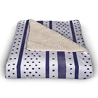 Stripes & Polka Dots Sherpa Fleece Blanket