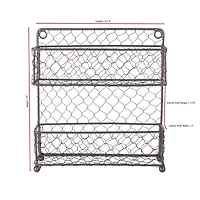 DII® 10" 2 Tier Chicken Wire Spice Rack