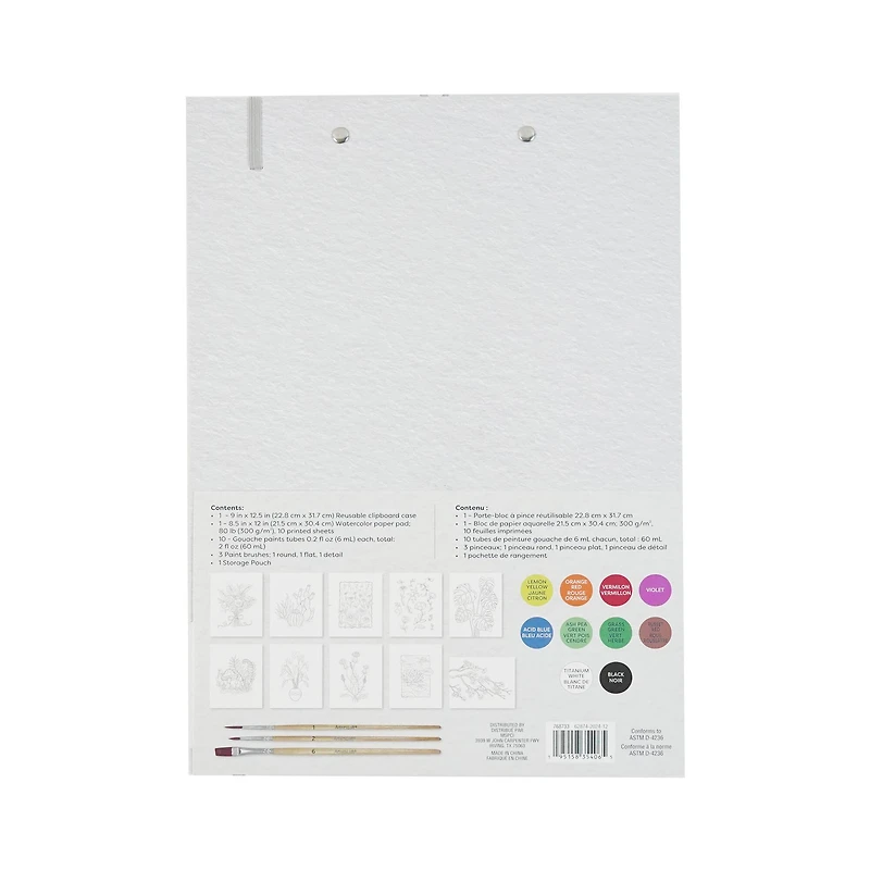 Plants Gouache Painting Book Kit by Artist's Loft®