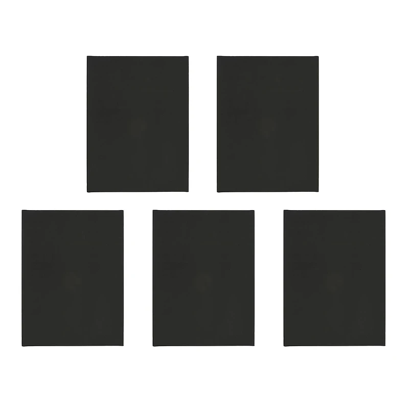 5 Pack 9" x 12" Black Canvas Panels by Creatology™