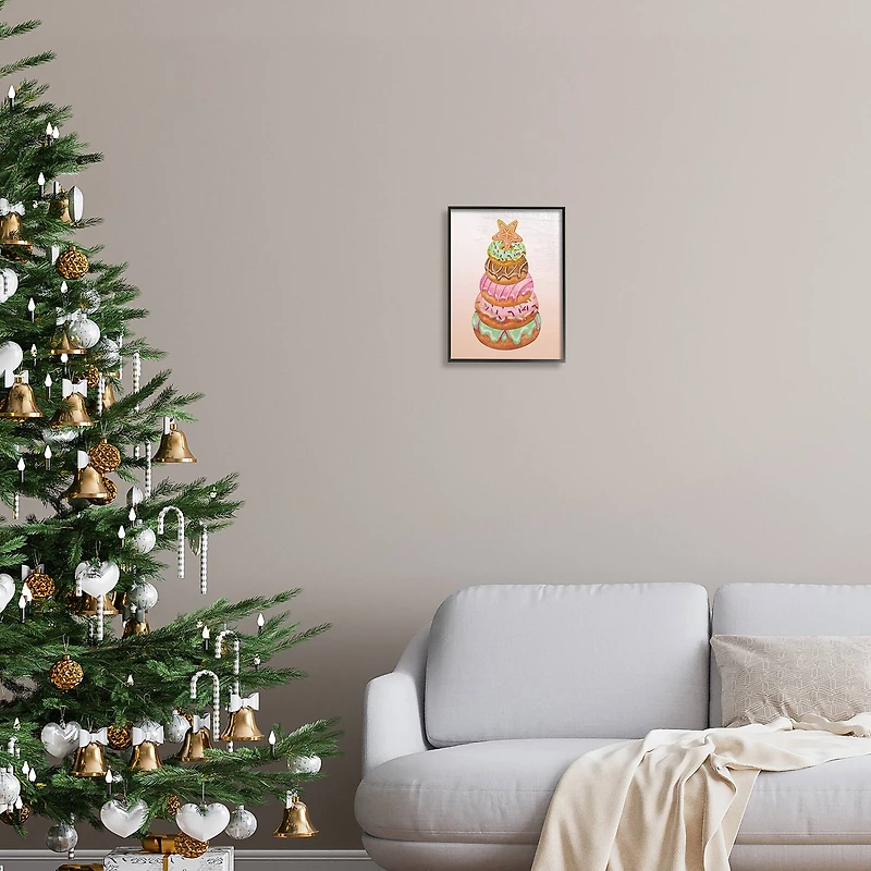Stupell Industries Seasonal Sweets Stacked Donuts Framed Giclee Art