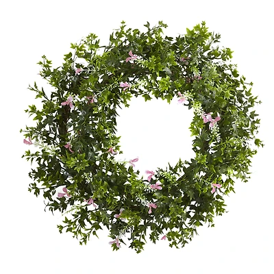18'' Ivy, Floral & Twig Wreath