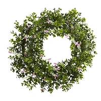 18'' Ivy, Floral & Twig Wreath