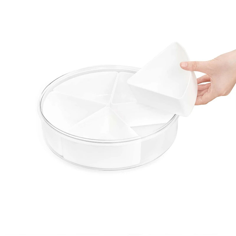 White Round Storage Case with Removable Bins by Simply Tidy®