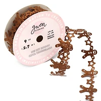 Gwen Studios 7/8" x 3yd. Die Cut Gingerbread Man Christmas Ribbon