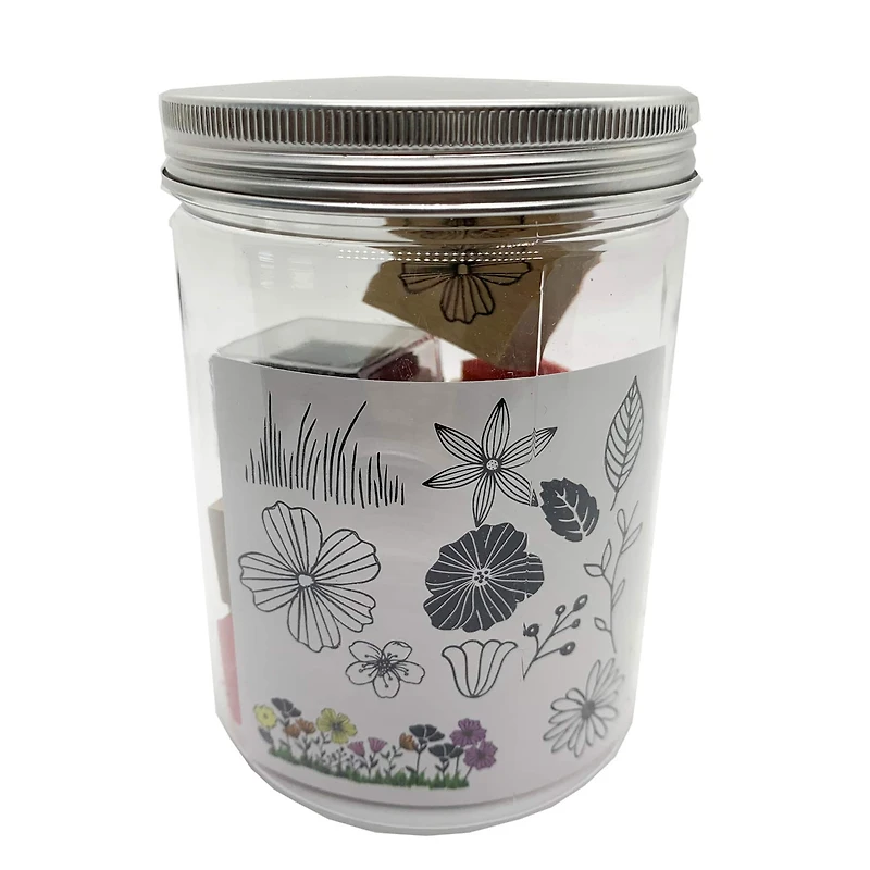 Floral Wood Stamp Jar Set by Recollections™