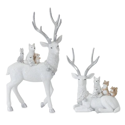 White Deer Set, 7" & 11.5"