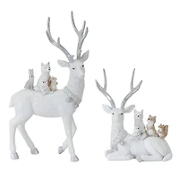 White Deer Set, 7" & 11.5"
