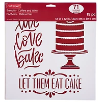 Coffee & Wine Stencils by Craft Smart®, 12" x 12"