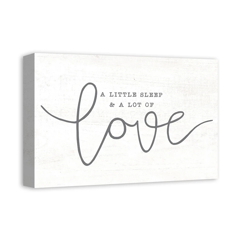 A Little Sleep A Lot of Love 12" x 18" Canvas Wall Art