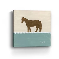 Out To Pasture II Brown Horse Canvas Giclee