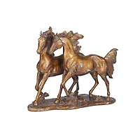 Bronze Metal Traditional Sculpture, 11" x 14" x 6"