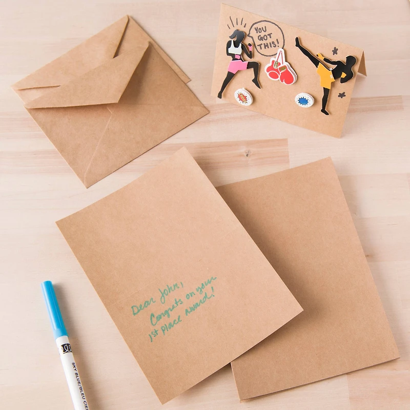 Small Kraft Cards & Envelopes by Recollections®, 4" x 5.5"