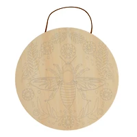 Bee Paint-by-Number Round Plywood Surface Kit by Artist's Loft®