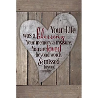 Your Life Was A Blessing Wood Plaque