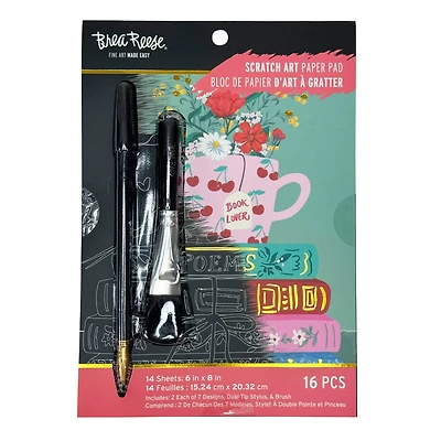 Brea Reese™ 6" x 8" Book Club Scratch Art Paper Pad