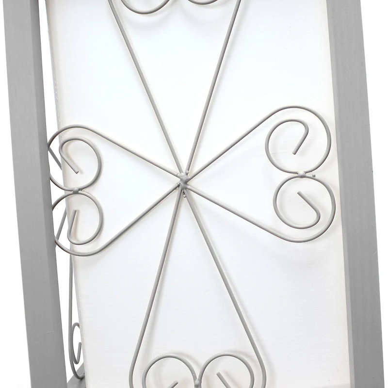 Simple Designs™ Floor Lamp Storage Shelf and Wine Rack with Linen Shade