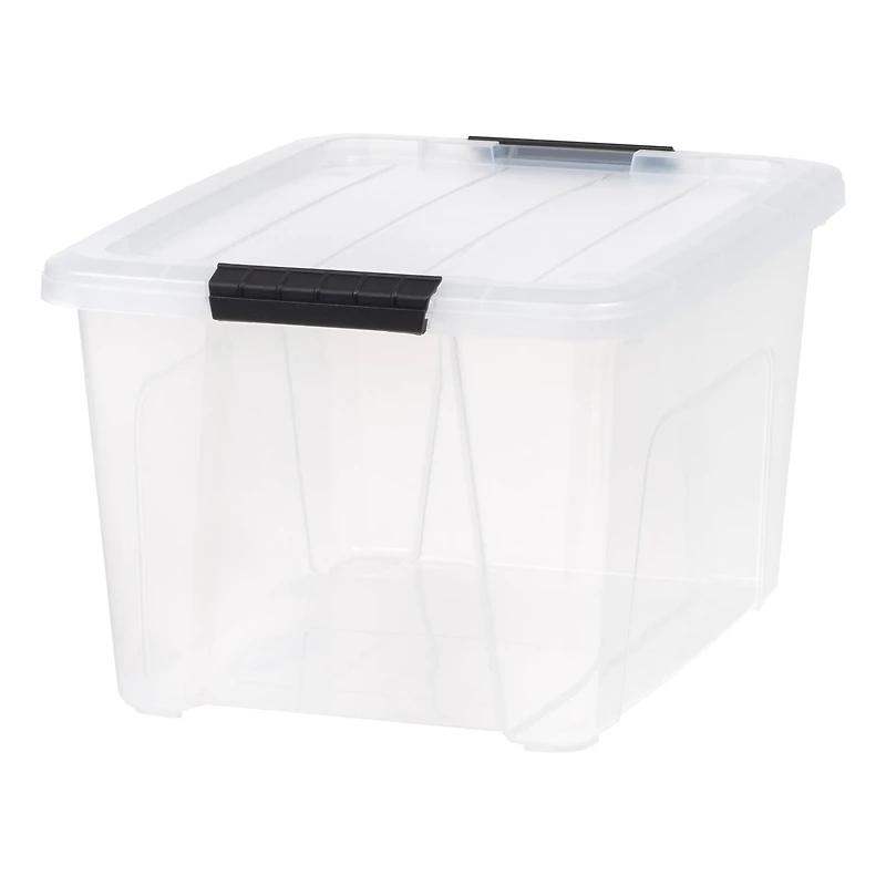 IRIS® 32qt. Buckled Clear Boxes with Clear Buckle Lids, 4ct.
