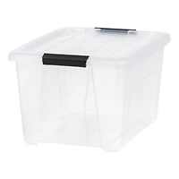 IRIS® 32qt. Buckled Clear Boxes with Clear Buckle Lids, 4ct.
