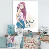 Designart - Trendy Fashion Girl I