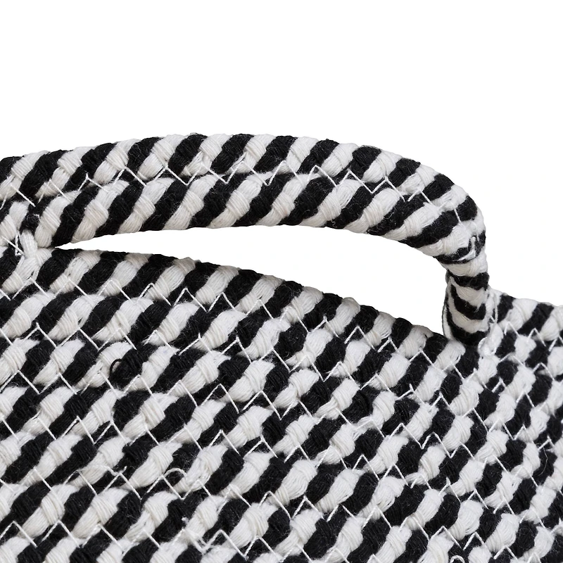Honey Can Do Gray & White Two-Tone Cotton Rope Basket Set