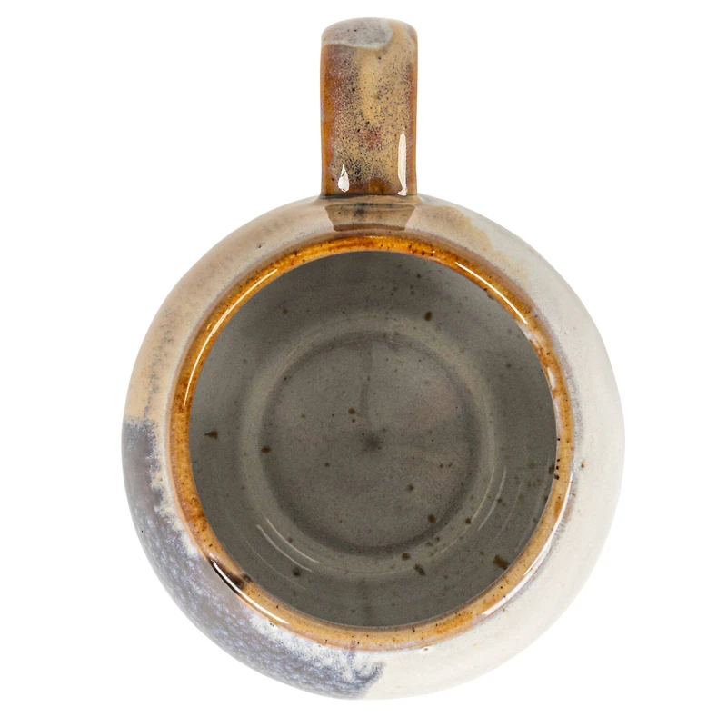 Hello Honey® 2.75" Tan & White Earthen Sip Stoneware Mugs, 4ct.