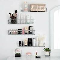 NEX™ Large Silver Wall-Mounted Spice Racks for Storage, 4ct.